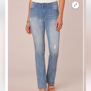 Democracy "Ab"solution High Rise Itty Bitty Boot Cut Light Blue Jeans Size16 Nwt